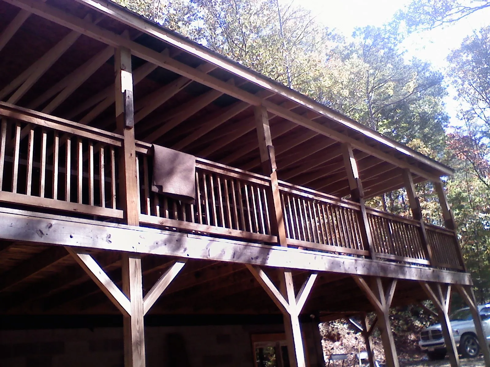 Timber framing under a new elevated porch and deck — Roof Leak Repair in Shorter by Roofing Brothers